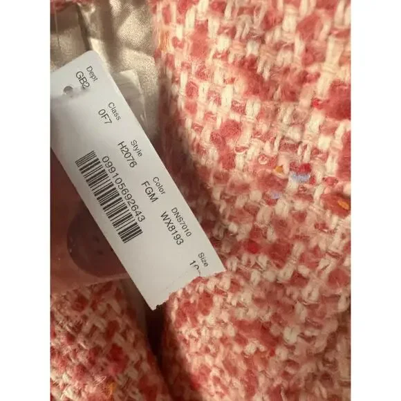 NEW J. Crew Daphne Tweed Topcoat Faded Guava Size 10 - Picture 10 of 13